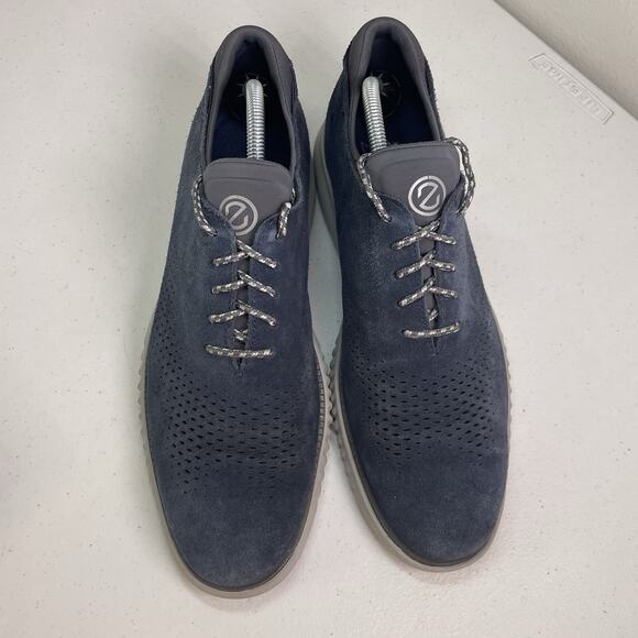 Cole Haan Men’s Size 10 Shoes Blue Suede Wingtip Oxford 2.ZEROGRAND C35631 Grand main image 8